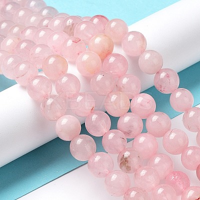 Natural Rose Quartz Dyed Beads Strands G-B046-07-1