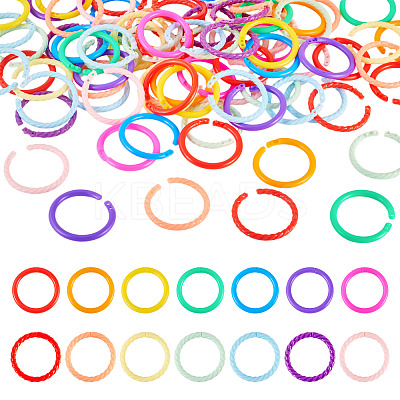 140Pcs 14 Styles Plastic Twisted Loose Leaf Book Binder Hinged Rings FIND-TA0008-26-1