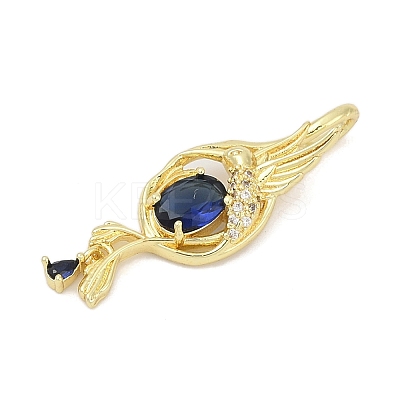 Brass Micro Pave Cubic Zirconia Pendants KK-D317-131G-1