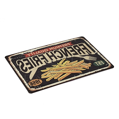 Vintage Metal Tin Sign AJEW-XCP0003-27C-1