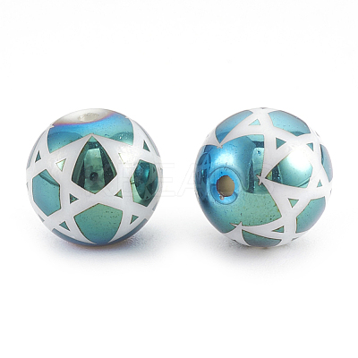 Electroplate Glass Beads EGLA-T009-09E-1