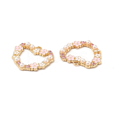 Alloy Enamel Pendants ENAM-C005-25G-01-1