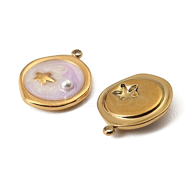 304 Stainless Steel Enamel Pendants STAS-I371-04G-02-1