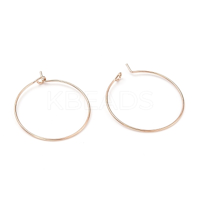 Ion Plating(IP) 316L Surgical Stainless Steel Hoop Earring Findings STAS-D164-01RG-1