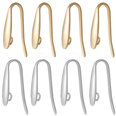 80Pcs 2 Colors 304 Stainless Steel Hoop Earrings Finding FIND-SC0012-48-1