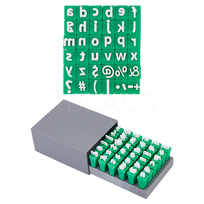 Plastic Lowercase Letter Clay Stamp Sets DIY-WH0750-114A-1