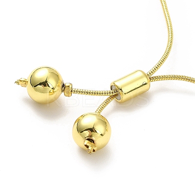 Rack Plating Brass Round Bead Slider Bracelets for Women X-BJEW-M232-01G-D-1