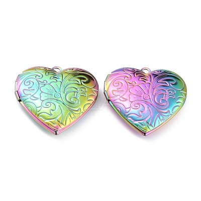 304 Stainless Steel Locket Pendants STAS-O147-02A-1