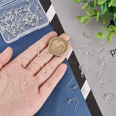40Pcs 2 Style Brass Earring Hooks KK-PH0002-71-1