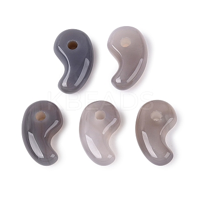 Natural Grey Agate Pendants G-S294-07B-12-1