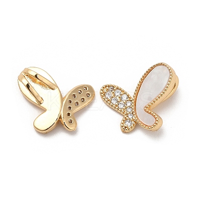 Plating Brass Micro Pave Cubic Zirconia Pendants KK-B074-55G-1