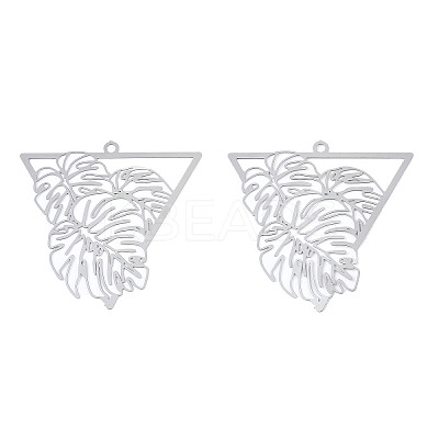 Non-Tarnish 201 Stainless Steel Filigree Pendants LS-STAS-S118-058-1