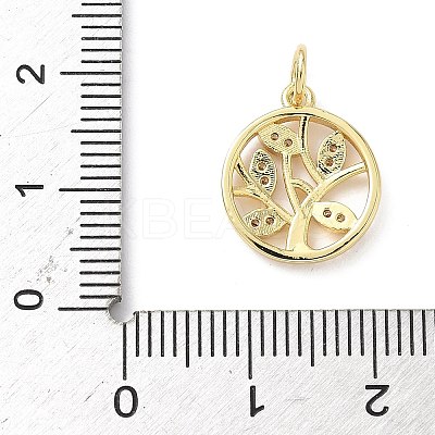 Brass Micro Pave Cubic Zirconia Pendants KK-S337-07G-B-1