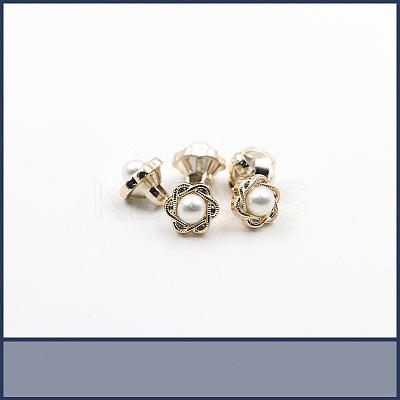 Plastic Shank Buttons BUTT-WH0012-16-1