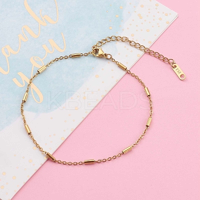 304 Stainless Steel Cable Chains Anklets X-AJEW-AN00392-02-1