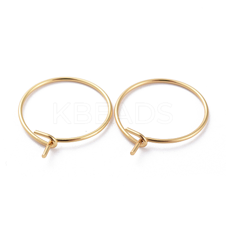 316 Surgical Stainless Steel Hoop Earring Findings STAS-J025-01A-G02-1