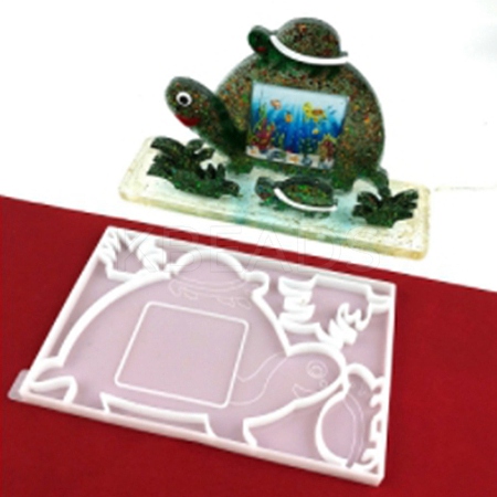 DIY Tortoise Photo Frame & Grass Decoration Silicone Molds DIY-I099-58-1