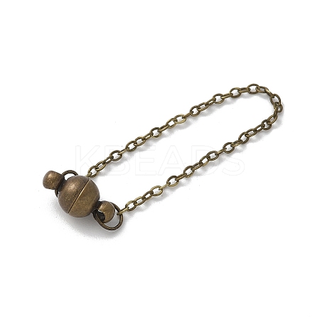 Brass Magnetic Clasps KK-U052-28AB-1