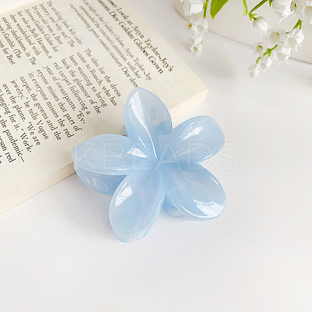 Candy Color Flower Plastic Claw Hair Clips PW-WG0066C-02-1