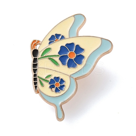 Butterfly & Flower Enamel Pins LS-JEWB-I054-02KCG-02-1
