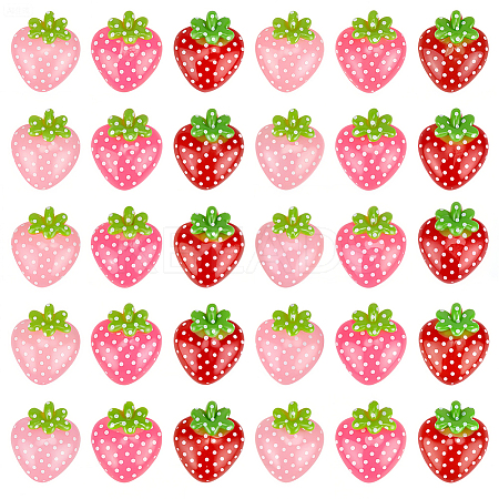 60Pcs 3 Colors Transparent Resin Cabochons RESI-SC0006-53-1