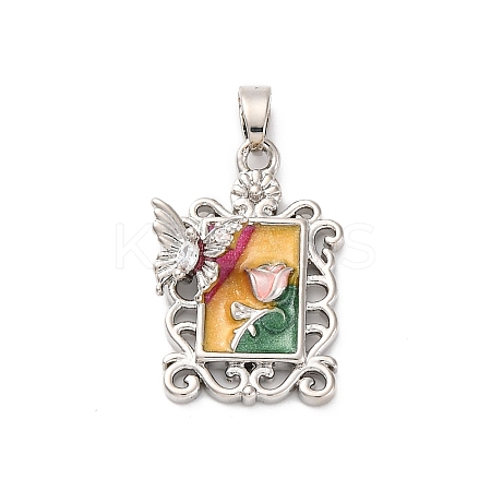 Brass Enamel Pendants KK-S502-10P-1
