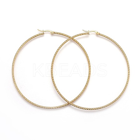 304 Stainless Steel Big Hoop Earrings X-EJEW-F188-24G-F-1