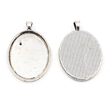 Alloy Pendant Cabochon Settings LS-PALLOY-2422-AS-LF-1