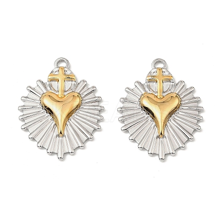 304 Stainless Steel Pendants STAS-T068-73GP-1
