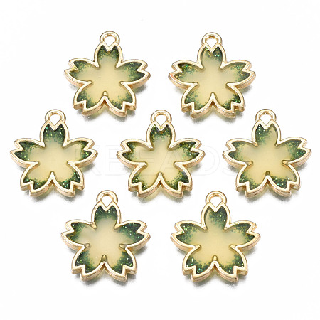 Rack Plating Alloy Epoxy Resin Pendants PALLOY-T083-02B-1