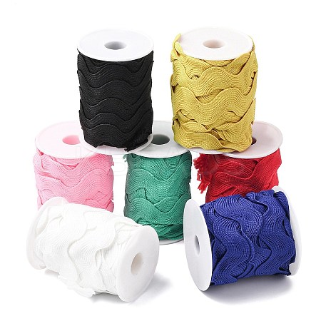 10 Yards Polyester Wavy Fringe Trim Ribbons OCOR-XCP0002-99-1