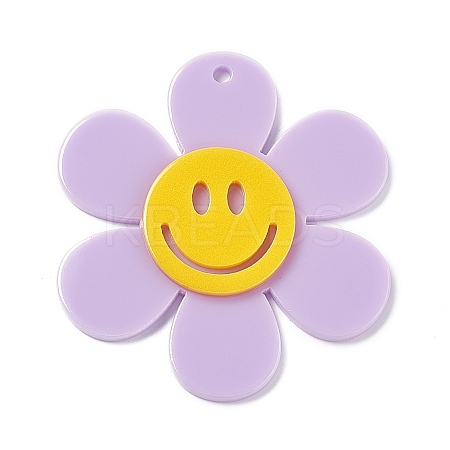 Opaque Acrylic Big Pendants OACR-P012-B02-1
