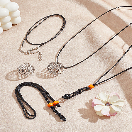 DIY Carbon Steel Spiral Bead Cage Pendants Neckalces Making Kits DIY-LP0002-09-1