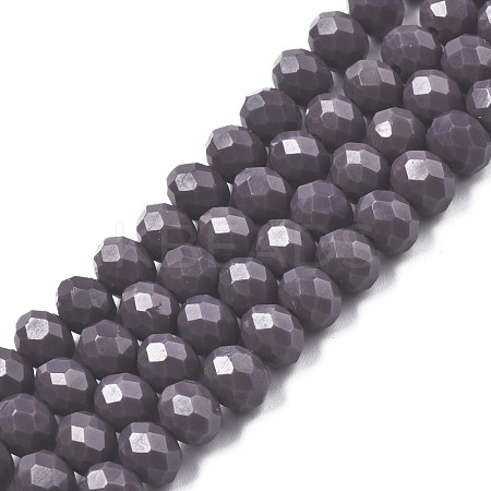 Opaque Solid Color Glass Beads Strands EGLA-A034-P8mm-D24-1