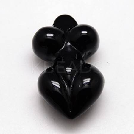 Natural Obsidian Pendants X-G-D448-05-1