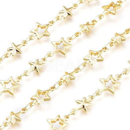 Brass Star Link Chains CHC-K009-01G-1