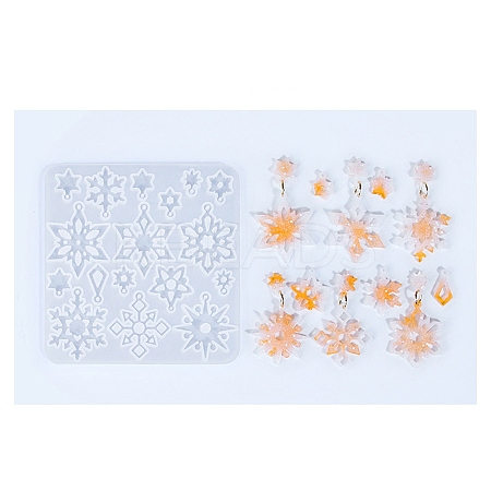 Snowflake Series DIY Silicone Ornaments Pendant Molds SIMO-R012-03A-1