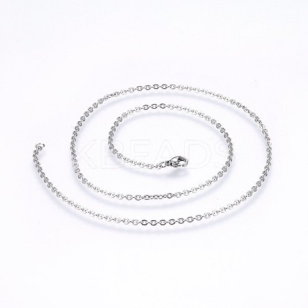 Non-Tarnish 304 Stainless Steel Cable Chains Necklaces LS-NJEW-F226-04P-08-1