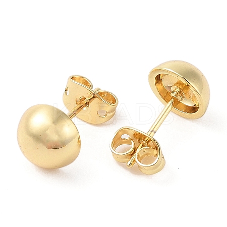 Rack Plating Brass Stud Earrings for Women EJEW-G394-18C-G-1
