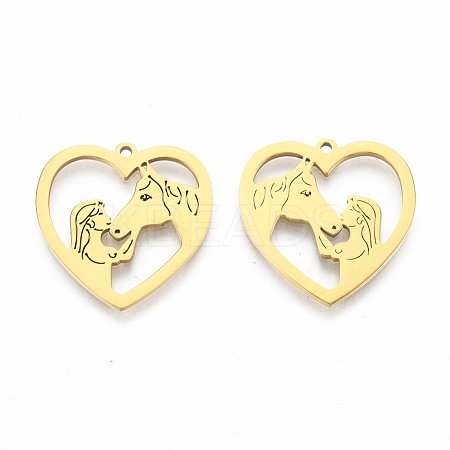 Ion Plating(IP) 201 Stainless Steel Pendants STAS-N098-118LG-1
