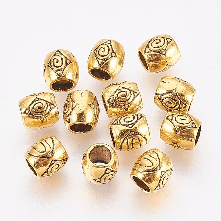 Tibetan Style European Beads LS-GLF0932Y-1