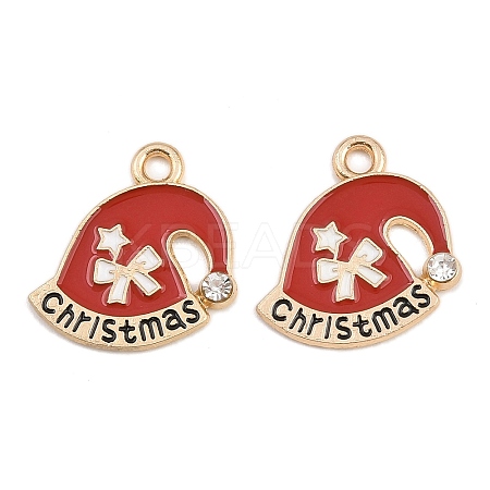 Alloy Enamel Pendants FIND-I065-03A-KGC-1