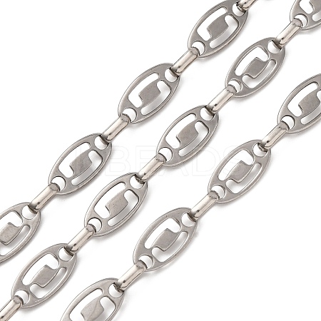 304 Stainless Steel Oval Link Chains CHS-S012-25P-1