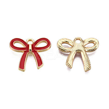 Light Gold Plated Alloy Pendants ENAM-T009-40B-1