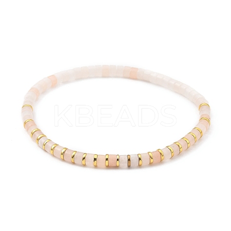 Natural Pink Aventurine Stretch Beaded Bracelets BJEW-JB05496-05-1