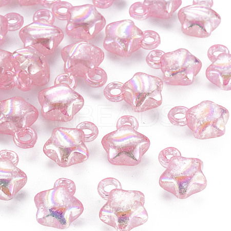 Transparent Crackle Acrylic Pendants MACR-S373-63-L05-1
