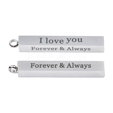 Non-Tarnish 304 Stainless Steel Pendants STAS-N095-090-1