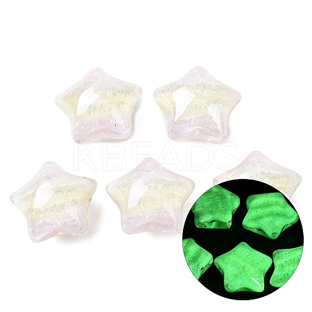 Luminous Transparent Resin Beads RESI-B039-17B-1