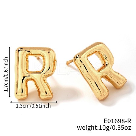 Brass Stud Earrings LS-UV9543-18-1