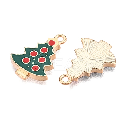 Christmas Theme Alloy Enamel Pendants ENAM-T020-10G-1